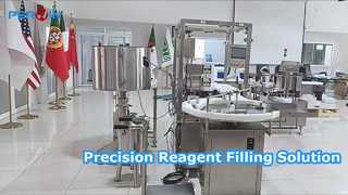 Linea di riempimento dei reagenti biochimici per bottiglie rotonde
